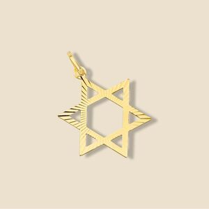 Star of David 14k Solid Gold pendant